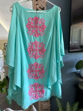 Lilly Pulitzer Mint Green dress with Pink sequence